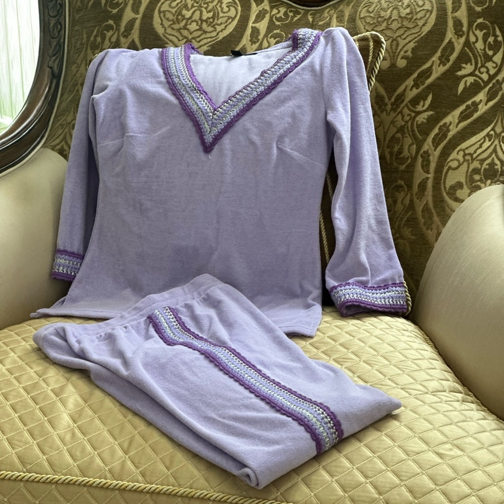 Boston Proper Lavender Terry Two-Piece Set